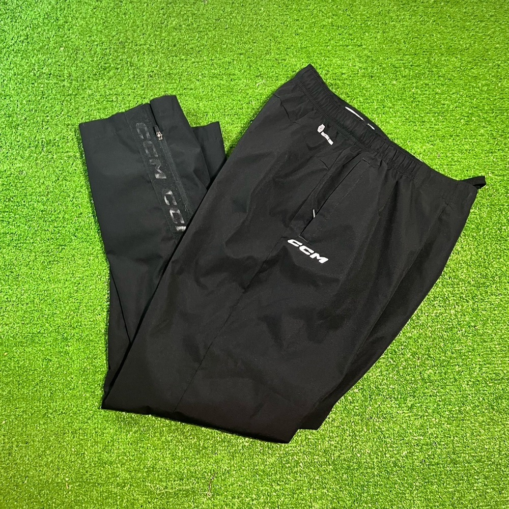 CCM Hockey Pants SM Black Tactical Cool Ankle Zip Warm Up Rink Suit Pant MINT‎